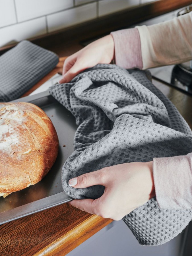 Полотенце кухонное вафельное набор 3 штуки - 3