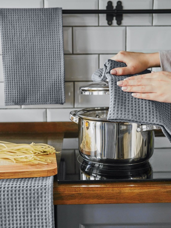 Полотенце кухонное вафельное набор 3 штуки - 4