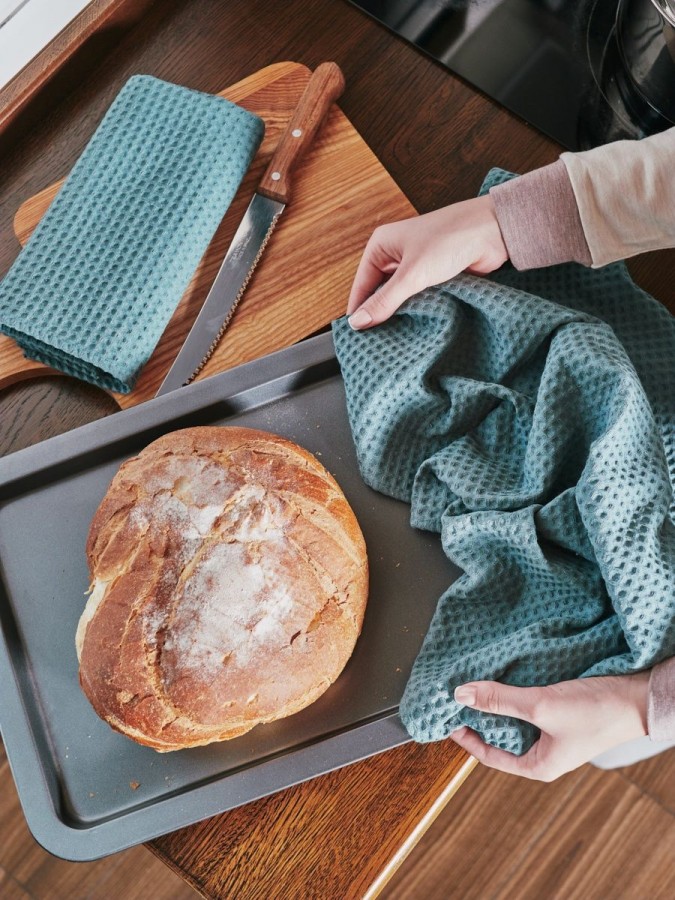 Полотенце кухонное вафельное набор 3 штуки - 3