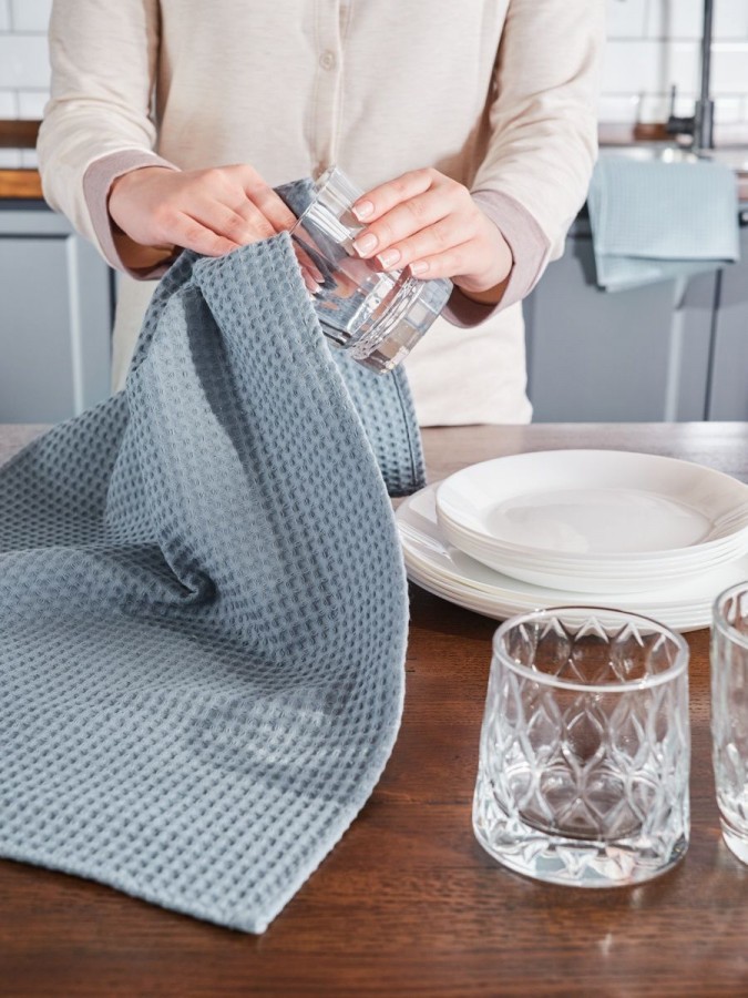 Полотенце кухонное вафельное набор 3 штуки - 4