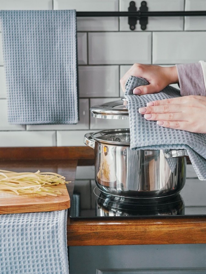 Полотенце кухонное вафельное набор 3 штуки - 5