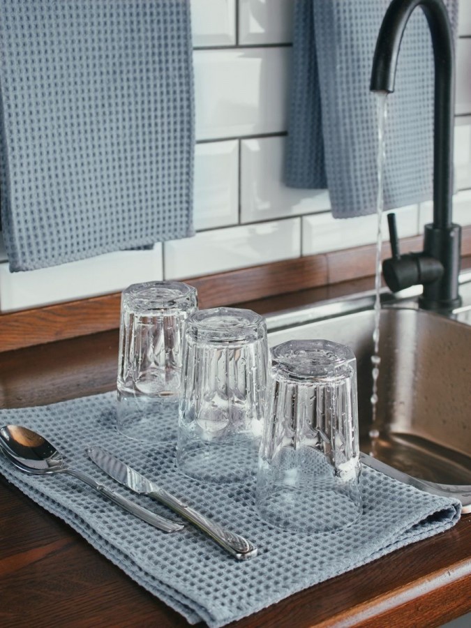 Полотенце кухонное вафельное набор 3 штуки - 6