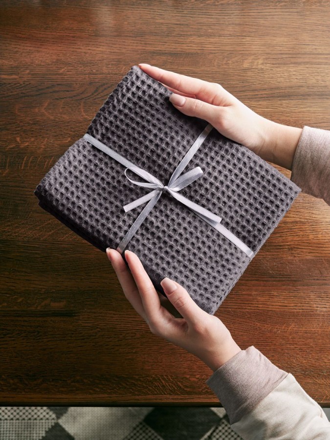 Полотенце кухонное вафельное набор 3 штуки - 1