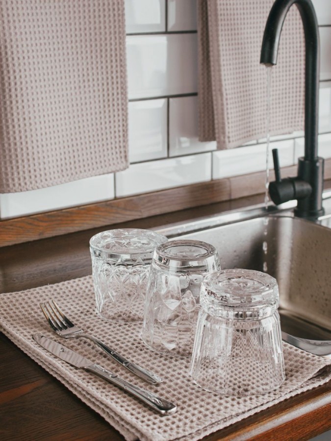 Полотенце кухонное вафельное набор 3 штуки - 4