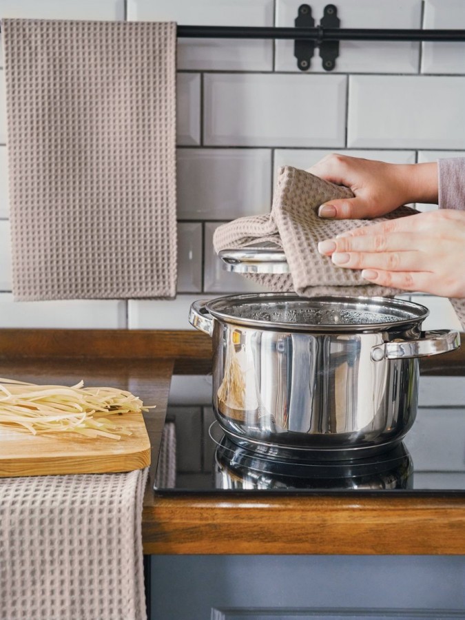 Полотенце кухонное вафельное набор 3 штуки - 6