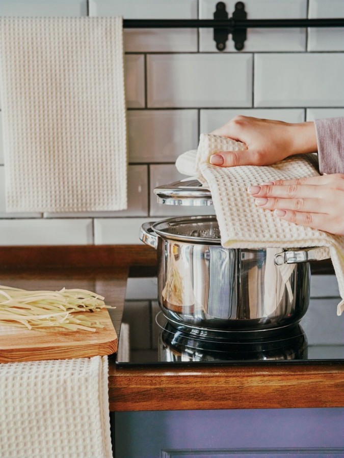 Полотенце кухонное вафельное набор 3 штуки - 3