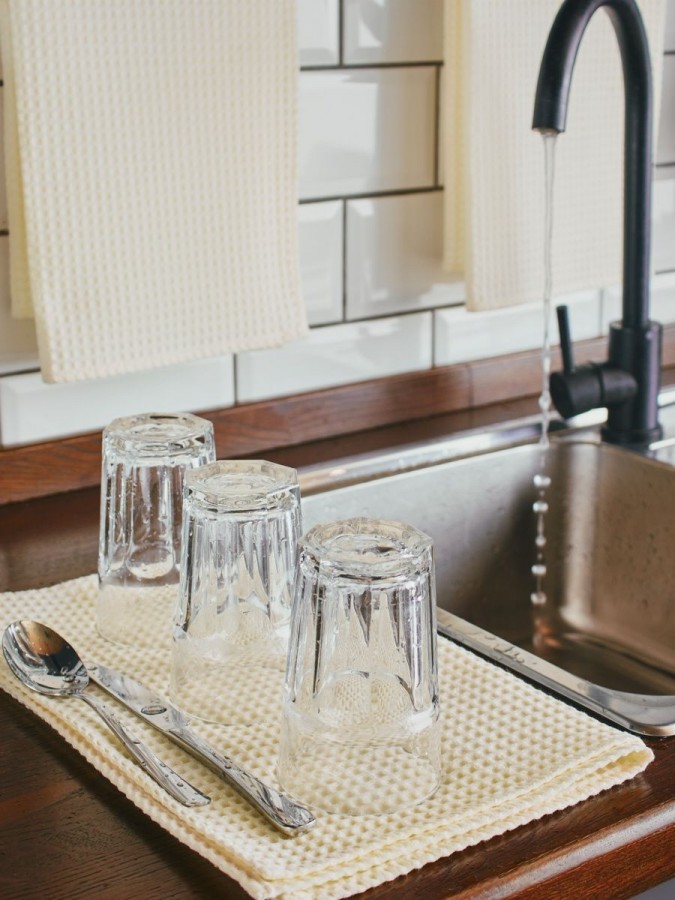 Полотенце кухонное вафельное набор 3 штуки - 5