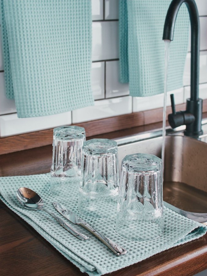 Полотенце кухонное вафельное набор 3 шт - 1