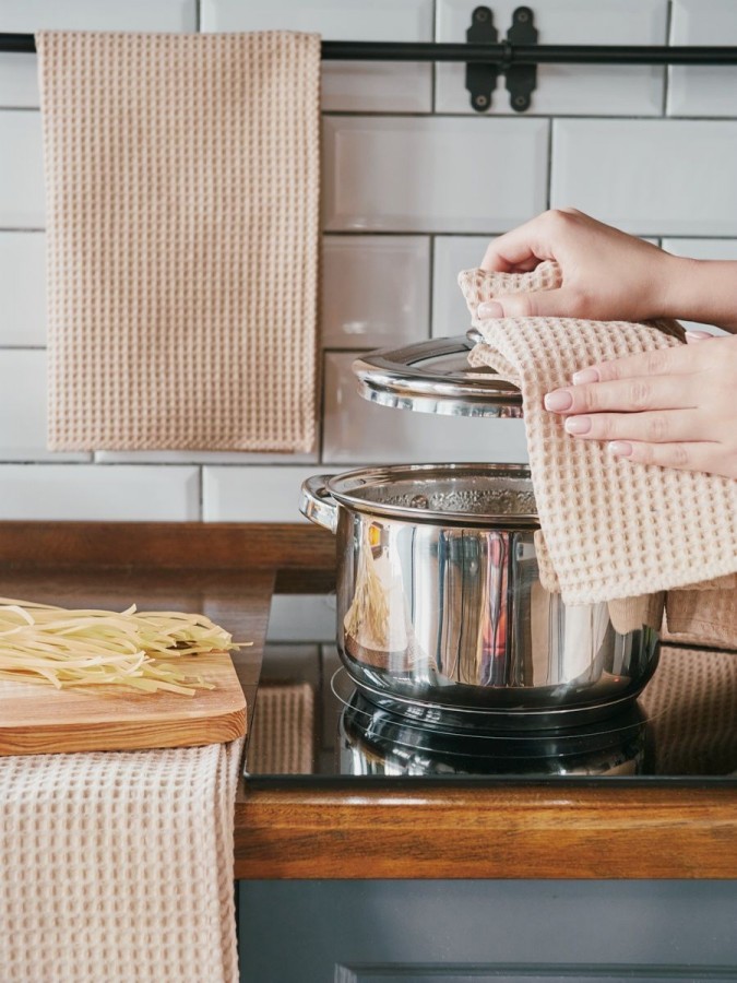 Полотенце кухонное вафельное набор 3 штуки - 5 Полотенце кухонное вафельное набор 3 штуки - 5