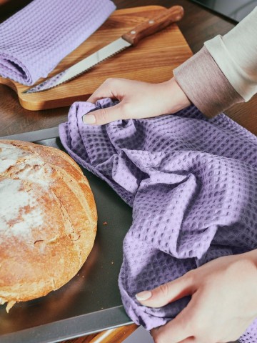 Полотенце кухонное вафельное набор 3 штуки - 2