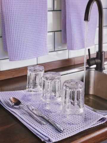 Полотенце кухонное вафельное набор 3 штуки - 5