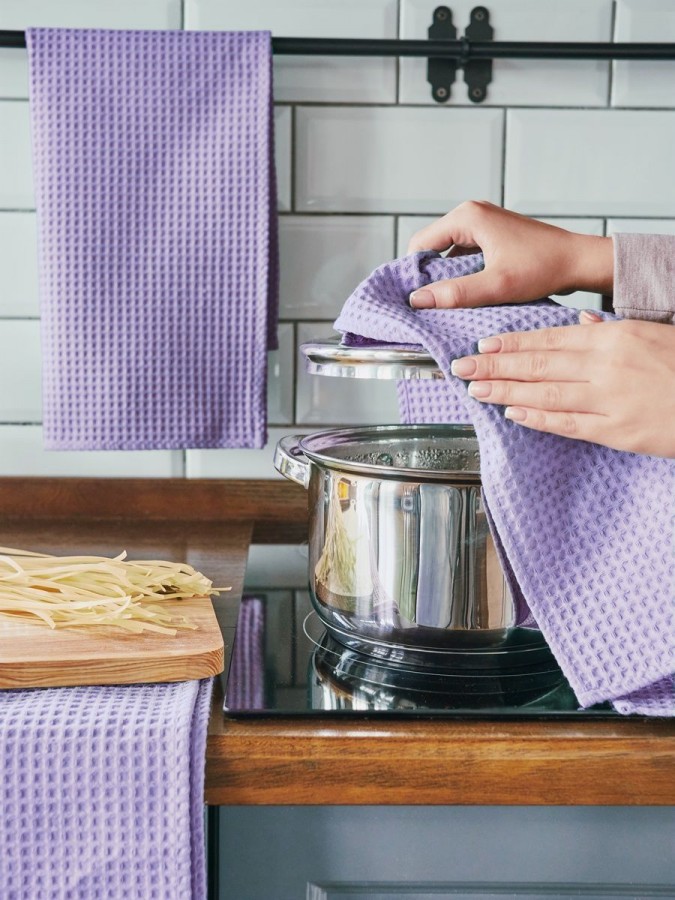 Полотенце кухонное вафельное набор 3 штуки - 3 Полотенце кухонное вафельное набор 3 штуки - 3