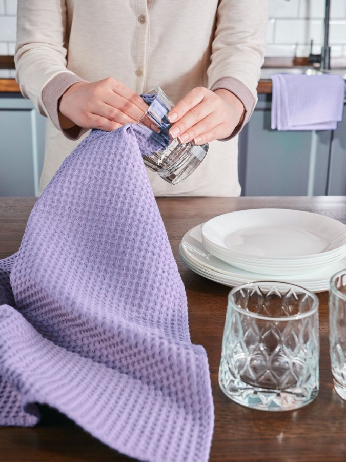 Полотенце кухонное вафельное набор 3 штуки - 4 Полотенце кухонное вафельное набор 3 штуки - 4