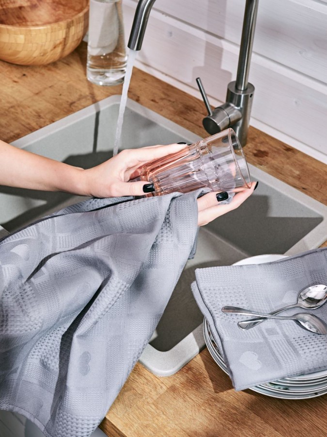 Полотенце кухонное набор 3 штуки мягкое - 5