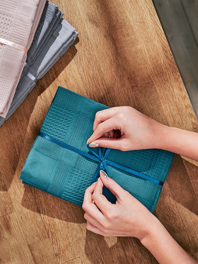 Полотенце кухонное набор 3 штуки мягкое - 4